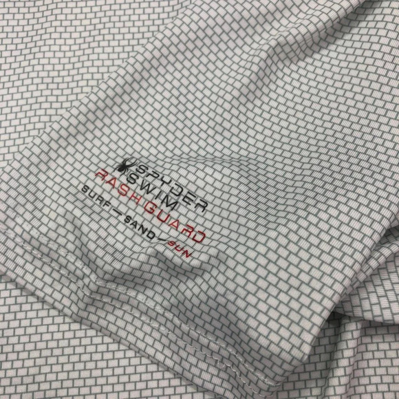 Mens medium- spyder swim rash guard top short sleeve - Picture 4 of 8